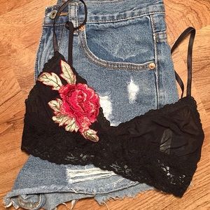 EMBROIDERED || Rose Bralette
